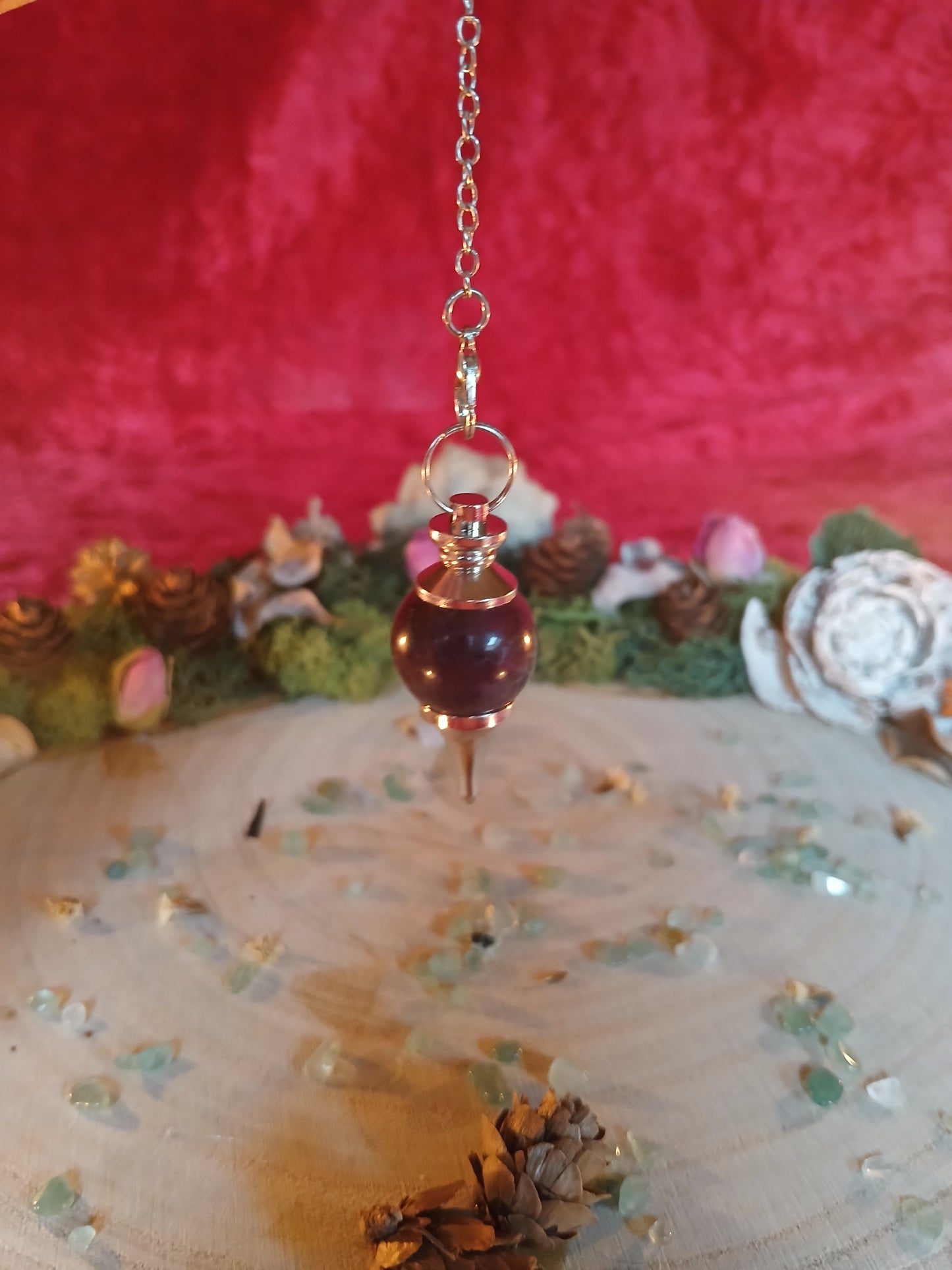 Pendule Améthyste foncé boule