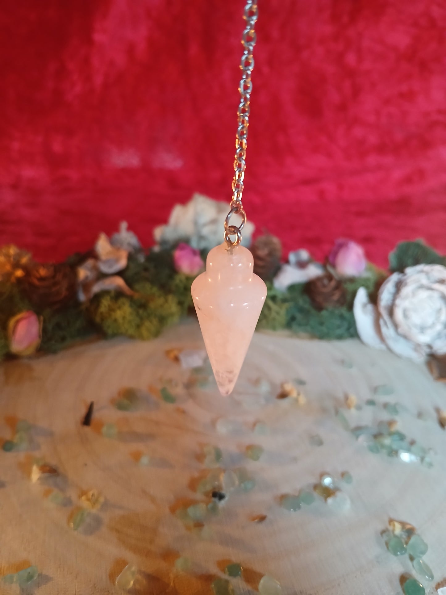 Pendule pointe cristal de roche