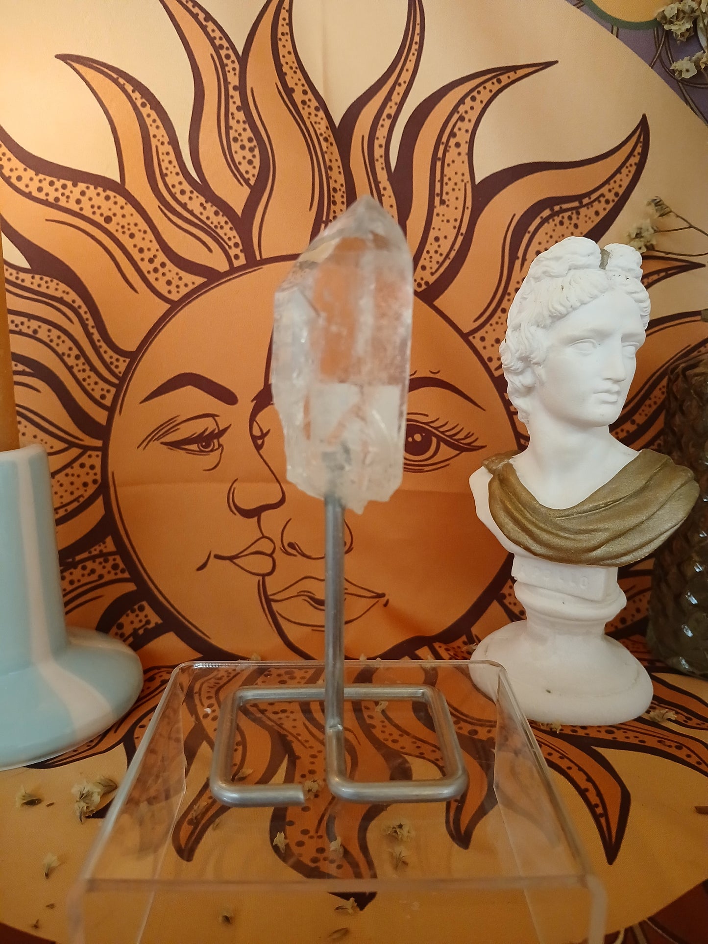 Cristal de roche sur pied