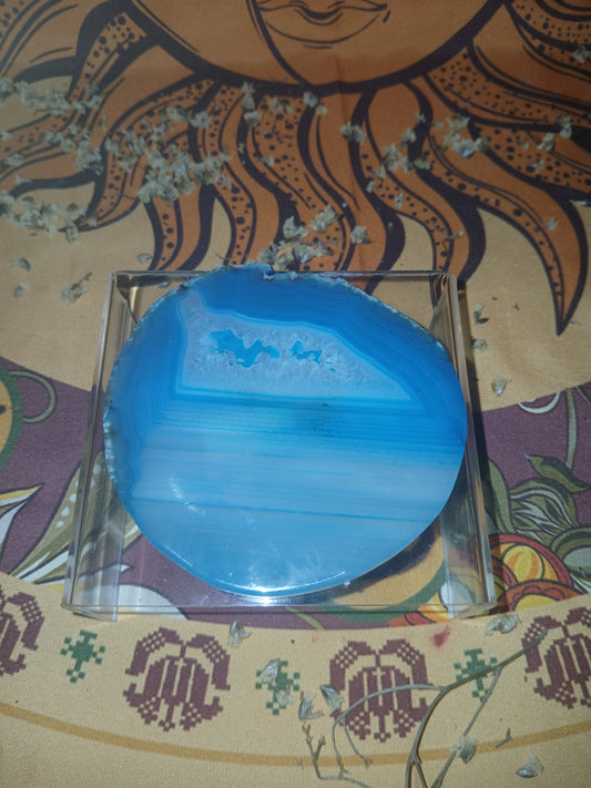Plaque d’Agate bleue