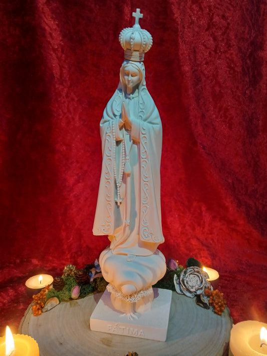Statue de la Vierge Marie de Fátima 35cm