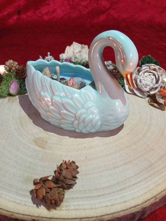 Bougie Artisanale parfumée "La danse amoureuse du cygne d’Aphrodite"