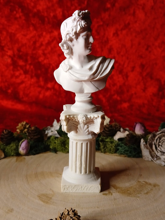 Mini buste d’Apollon avec socle