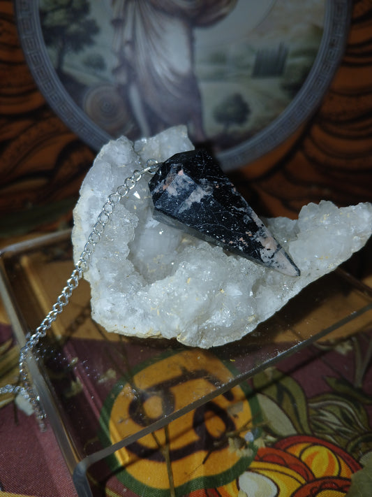 Pendule tourmaline pointe facettée
